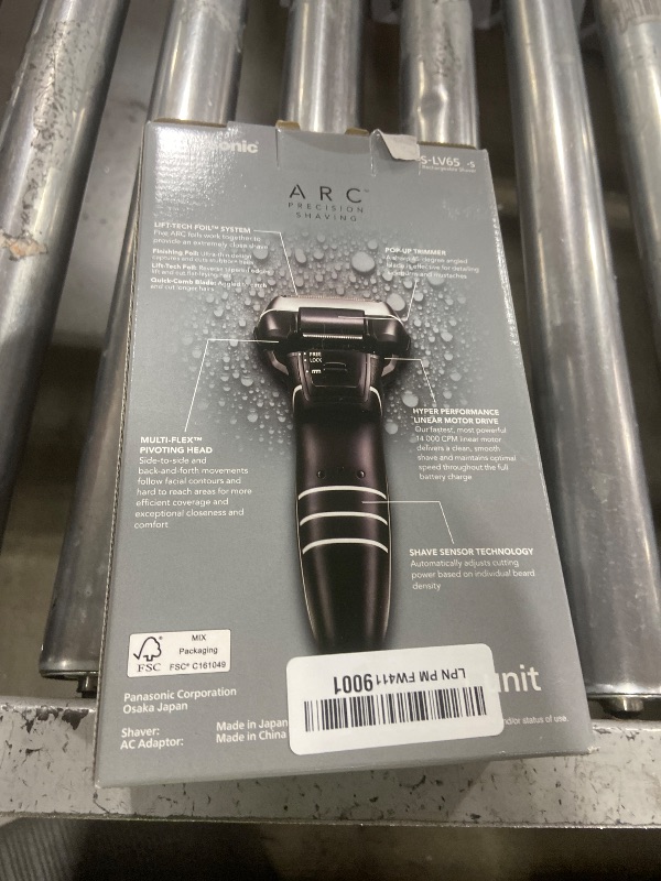 Photo 1 of Panasonic ARC5 Electric Razor for Men with Pop-Up Trimmer, Wet/Dry 5-Blade Electric Shaver with Intelligent Shave Sensor and Multi-Flex Pivoting Head – ES-LV65-S (Silver)