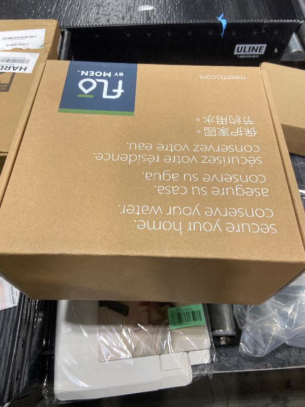 Photo 1 of Moen Flo Smart Water Monitor and Automatic Shutoff Sensor, Wi-Fi Connected Water Leak Detector for 1-1/4-Inch Diameter Pipe, 900-002