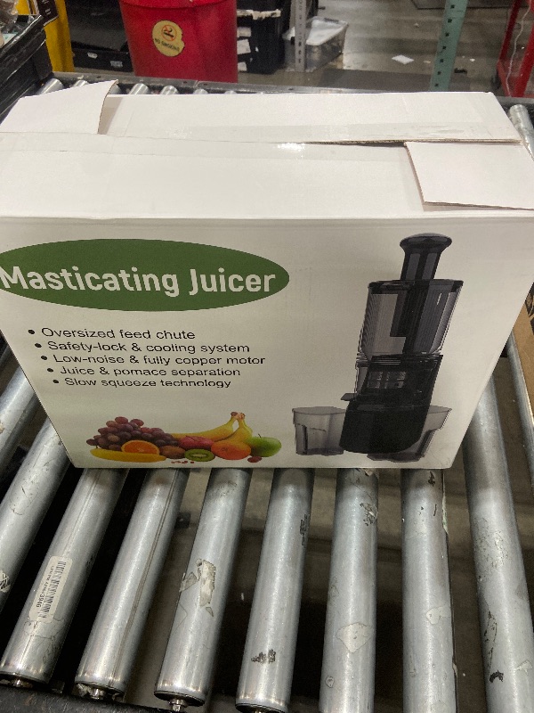 Photo 1 of Cold Press Juicer, Juicer Machines with 5.3" Wide Feed Chute, Slow Masticating Juicer for High Yield with Whole Fruits and Vegetables, Easy to Clean, Easy to Assemble (Black)