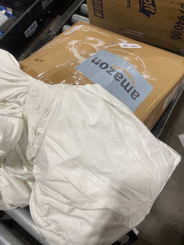 Photo 1 of APSMILE Lightweight All-Season Down Feather Fibers Comforter Super King, Duvet Insert for Hot Sleepers/Warm Sleepers -High Fill-Power Hotel Collection Comforter,Light Warmth (120"x120",White)