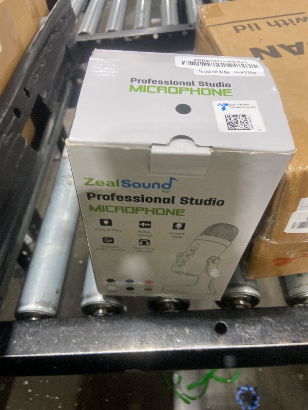 Photo 1 of **INCOMPLETE** ZealSound Podcast Microphone for PC, Noise Cancellation USB Mic with Gain, Volume Adjustment & Mute Button, Monitoring & Echo, for YouTube, TikTok, Podcasting, Streaming, iPhone, iPad, Android, Mac