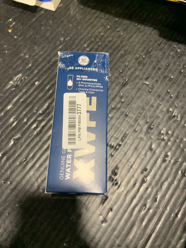 Photo 1 of GE XWFE™ Refrigerator Water Filter, Genuine Replacement Filter, Certified to Reduce Lead, Microplastics, PFOA/PFOS, and 50+ Other Impurities, Compatible with GE Appliances Brands, Pack of 1
