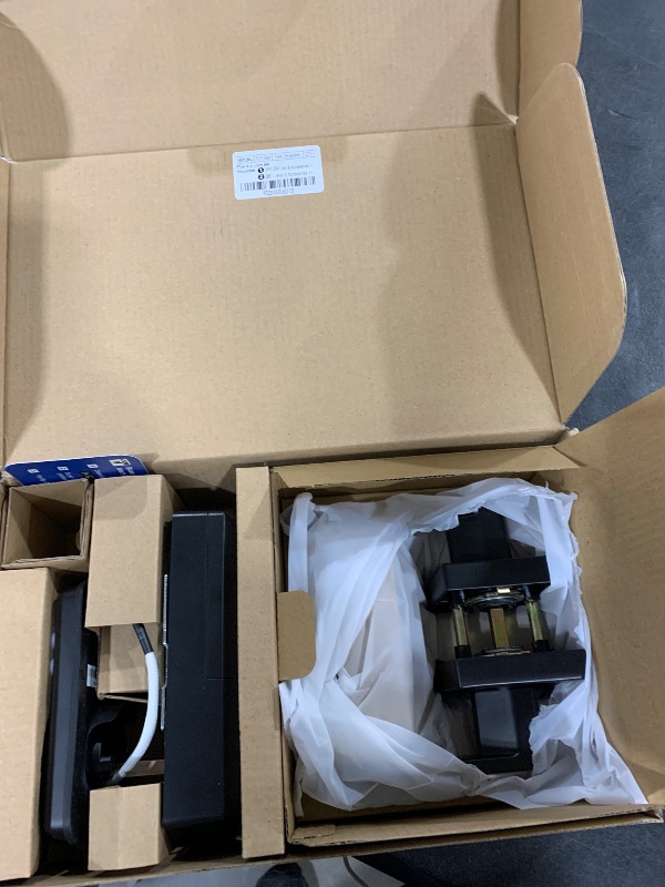 Photo 1 of Veise VE012W-L Built-in Wi-Fi Fingerprint Smart Lock with Lever Handle Set, App Remote Control, Keyless Entry for Front Door, Deadbolt Digital Backlit Keypad, Voice Assistant, Auto Lock, Matte Black