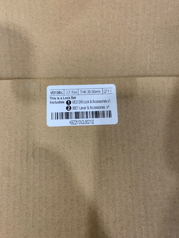 Photo 1 of Veise VE012W-L Built-in Wi-Fi Fingerprint Smart Lock with Lever Handle Set, App Remote Control, Keyless Entry for Front Door, Deadbolt Digital Backlit Keypad, Voice Assistant, Auto Lock, Matte Black