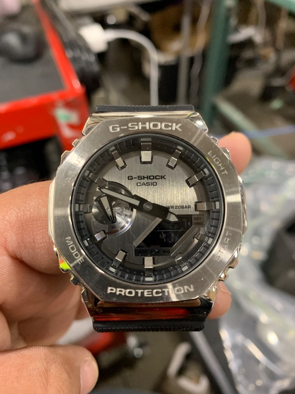 Photo 1 of G-Shock Casio Metal Covered Octagonal Black Resin Band Watch GM2100-1A