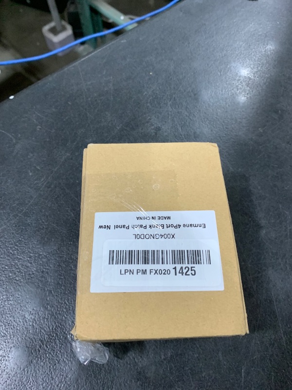 Photo 1 of Enmane 4 Port Patch Panel Blank Keystone Patch Panel UTP&STP Compatible with LC/SC/ST/FC/USB/HDMI Keystone Jack for Desk Mount Home Ethernet Termination Box