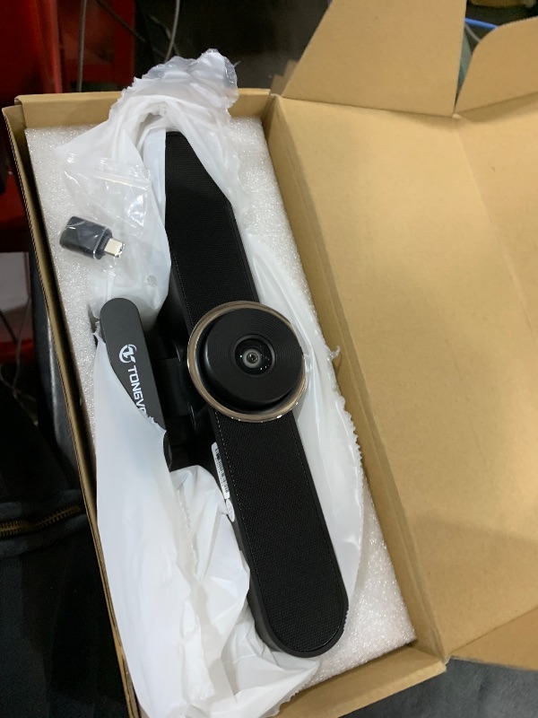 Photo 1 of 4K Webcam Conference Call TV Room Web Camera with Dual Microphones &Speaker, | All-in-One USB Video Camera, 116° Wide Angle, AI Auto Framing | Compatible with Zoom, OBS