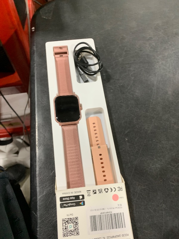 Photo 1 of Smart Watches for Women Android & iPhone (2 Bands), 1.85" HD Smartwatch with Calls/Messages/Notifications, Heart Rate/SpO2/Sleep Monitor,120+ Sports Modes Waterproof Fitness Tracker Watch -Rose Gold