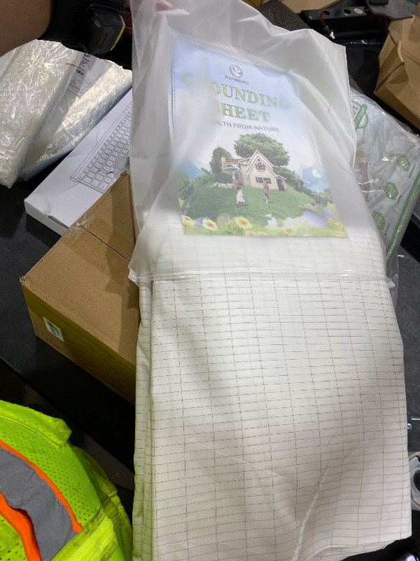 Photo 1 of Grounding Sheets California King Deep Pocket 12% Silver Fiber and 88% Organic Cotton, Fitted Earth Grounded Bed Sheets for Improved Sleep (Beige, California King - 73"x84"x15")