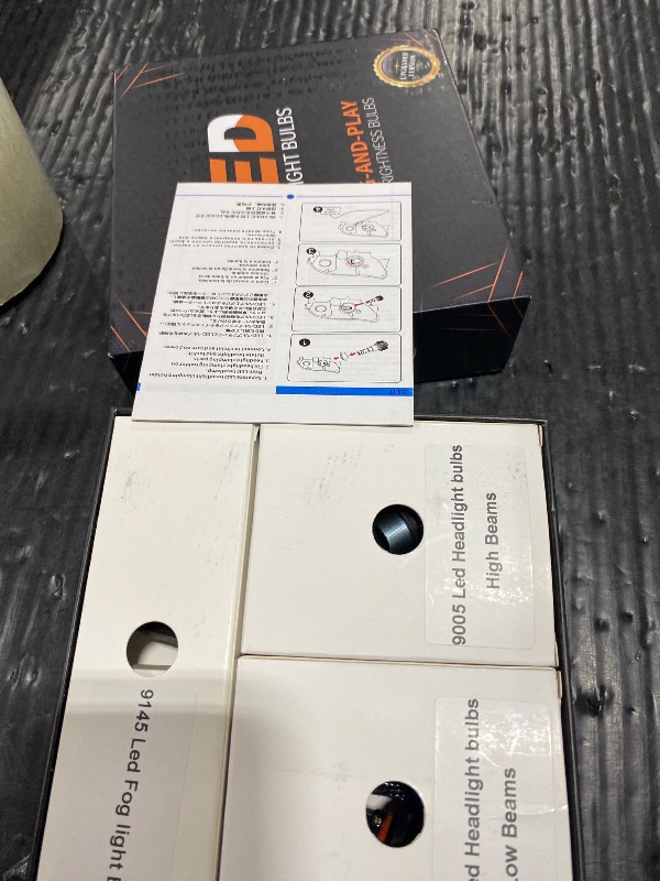 Photo 1 of QIPEIZSP Fit For Dodge Ram 1500 2500 3500 With Projector 2016-2018 Light Bulbs, 9005 High Beam Low Beam + 9145 Fog Light Bulb, 6-Pack