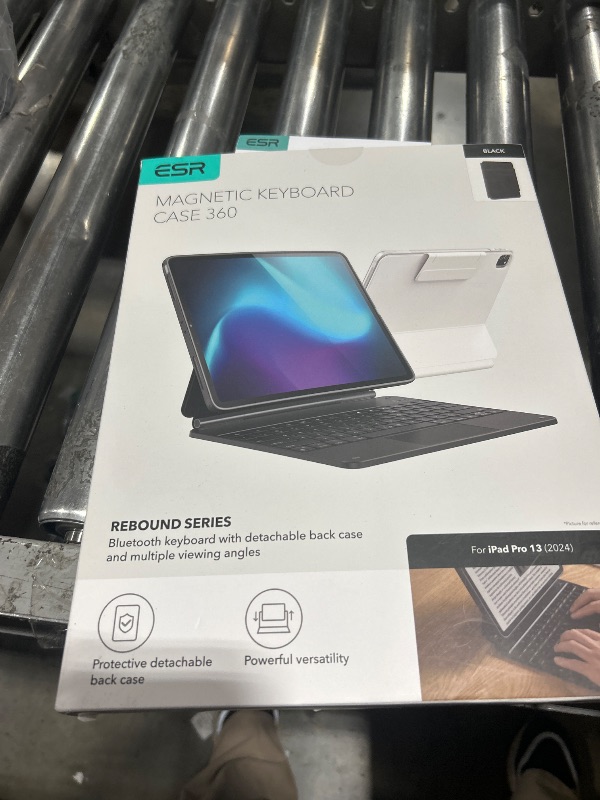 Photo 1 of ESR iPad Pro 13 Inch Case with Keyboard (M5/M4, 2025/2024), iPad Pro 13 Keyboard Case with Easy-Set Magnetic Stand, Portrait/Raised Modes for iPad Pro 13, Removable, Rebound 360 Series, Black
