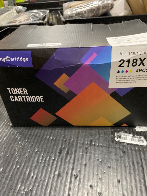 Photo 1 of 218X Toner Cartridges 4 Pack High Yield (with Chip) Compatible Replacement for HP 218X 218A for Color LaserJet Pro 3201dw MFP 3301fdw 3301cdw 3301sdw Printer Ink W2180X W2180A (BCMY, 4-Pack)