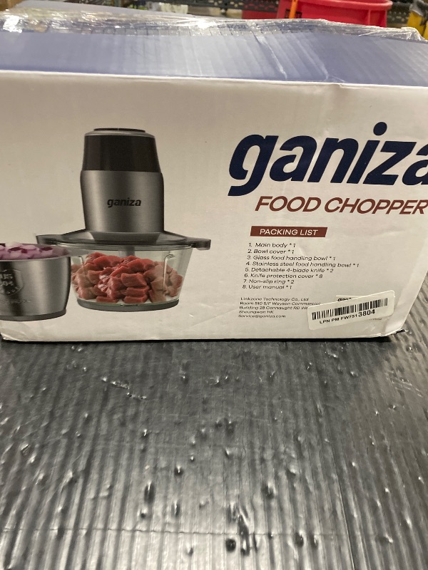 Photo 1 of **USED** GANIZA Food Processors, Electric Food Chopper with Meat Grinder & Vegetable Chopper - 2 Bowls (8 Cup+8 Cup) with Powerful 450W Copper Motor - Includes 2 Sets of Bi-Level Blades for Fruits/Meat/Nuts
