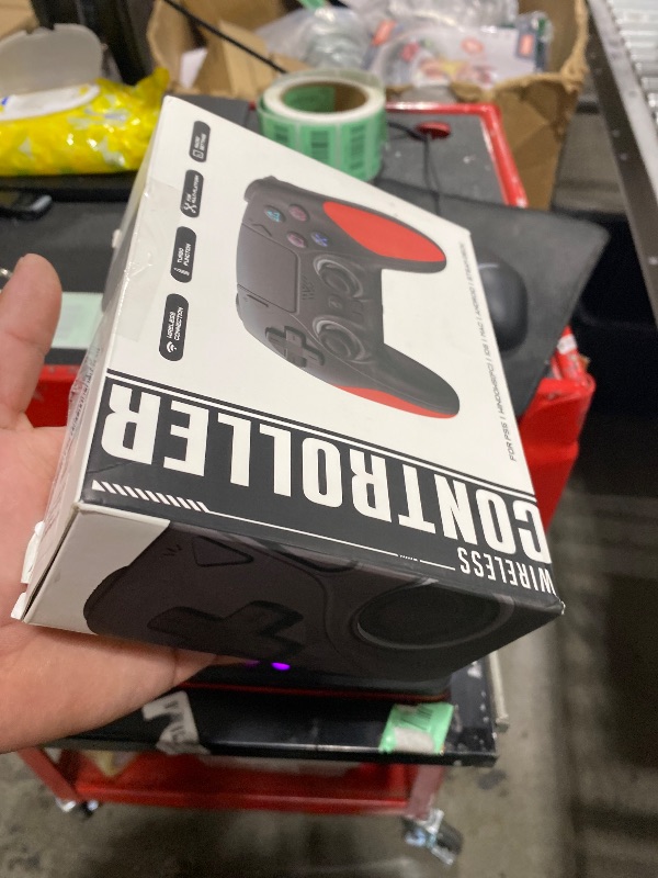 Photo 1 of IWGAME RGB Light Wireless Controller With Back Buttons, Gaming Controller with Hall Effect Joysticks & Triggers Support Programmable, Reamp, Turbo Functions, Dual Vibration, 3.5MM Audio Jack(Black)