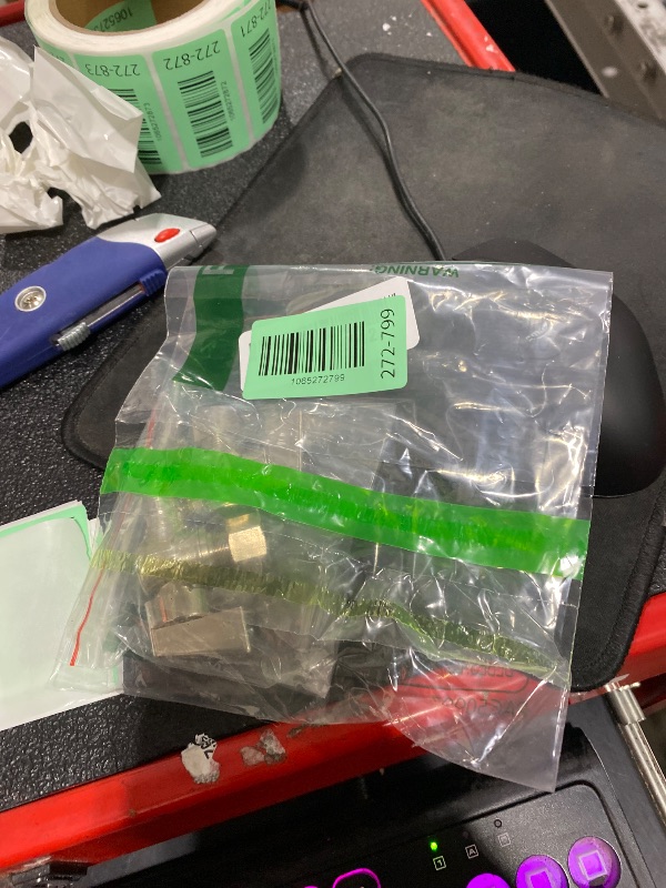 Photo 1 of 1/4 Turn Angle Stop Valve, 1/2" Crimp Pex F1807 X 3/8" OD Compression For Toilets And Faucets (Pack of 2)