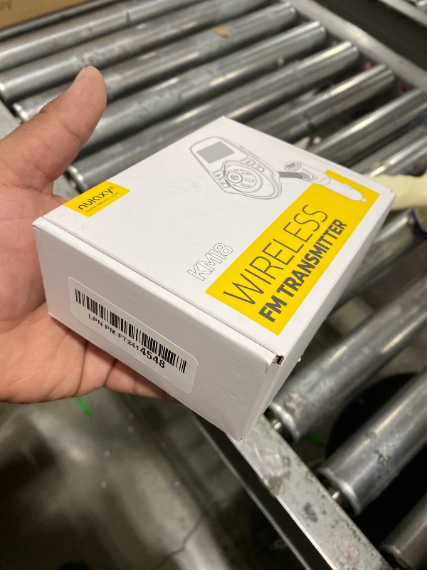 Photo 1 of Nulaxy KM18 5.4 Bluetooth Car Adapter with 1.44" Clear Display & Flexible Gooseneck - FM Radio Transmitter & Bluetooth Receiver for Hands-Free Calls, Wireless Music via BT/FM/AUX/TF, USB Car Charger