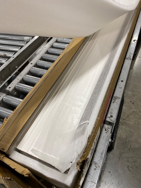 Photo 1 of LARWORKS WPC Slat Wall Panels 8 Pack 96" x 6.6", Waterproof Fluted Wall Paneling, Accent 3D Wall Panel for Wall Decor, Bathroom, Bedroom, Office - High Grille Walnut (Cover Approx.35 sq.ft)