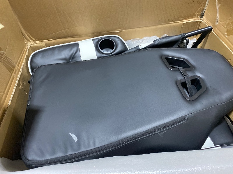 Photo 1 of RESPAWN 900 Console Gaming Recliner with Footrest and Lumbar Support - Comfortable Ergonomic Gaming Chair with Headrest, No Wheels, Reclining, Heavy Duty, Racing Style Video Game Chairs - White