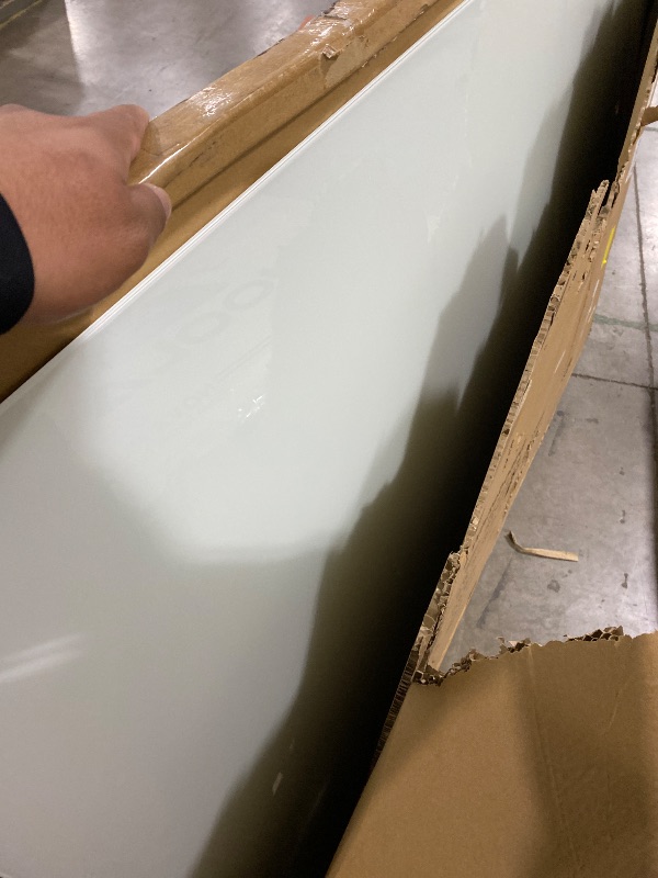 Photo 1 of Large Glass Dry Erase Board, 72 x 48 Inches Magnetic Glass Whiteboard for Wall, 6' x 4' Frameless Board for Office, Home, School