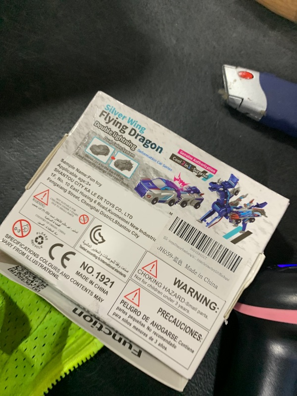 Photo 1 of Intoypad Collision Transforming Dinosaur Car Toy, 2 Magnetic Cars Transform into Dinosaur Toys for Kids Toddler Fun Deformation Robot Dino Car Christmas Birthday Gift Toys for Boys Girls(Blue Dragon)