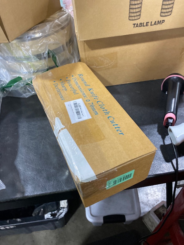 Photo 1 of CGOLDENWALL Electric Rotary Fabric Cutter, Multi-Layer, 1"Cutting Thickness, for Cloth, Leather, Carpet, 2400RPM, 110V