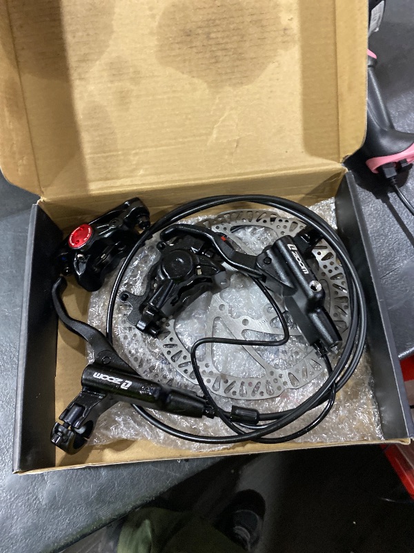 Photo 1 of PeakRider Zoom eBike Hydraulic Brake Upgrade Kit – 2/3 PIN Male Waterproof Power-Off Sensor Connector, Pre-Bled Brake Levers & Calipers with 160mm Rotors