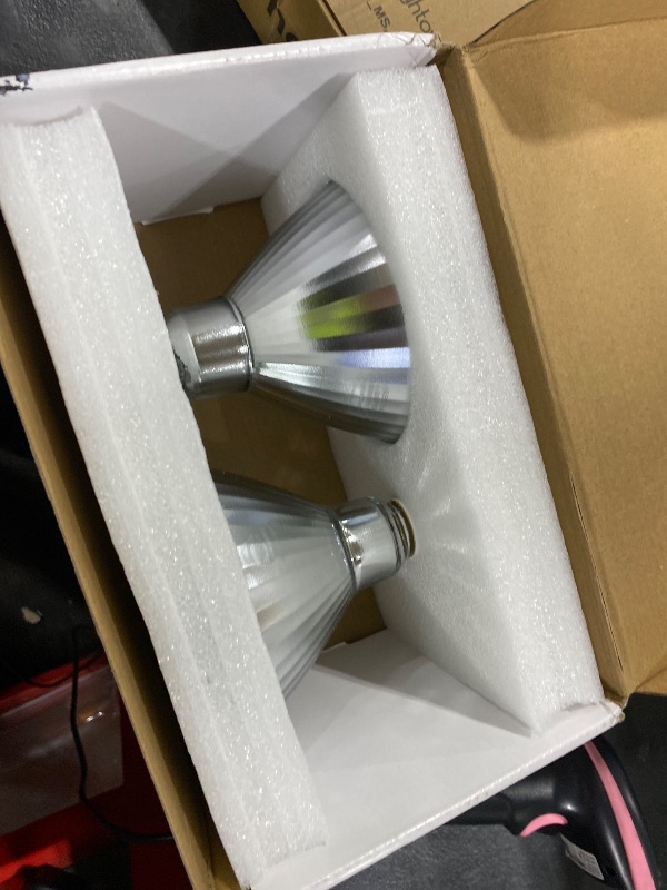 Photo 1 of Explux 350 Watt Equivalent PAR38 LED Flood Light Bulb, Ultra Bright 5200 Lumens, Non-Dimmable, Full-Glass Outdoor Waterproof & Anti-Ageing, Daylight 5000K, 2-Pack