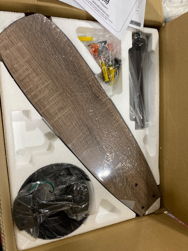 Photo 1 of 52 Inch Farmhouse Ceiling Fan with Light and Remote, Oil Bronze Industrial Flush Mount Ceiling Fans with 6 Speed Reversible Motor and Dual Finish 5 Blades, Rustic Ceiling Fan for Living Room, Bedroom