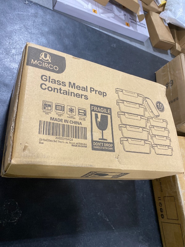 Photo 1 of [10-Pack] Glass Meal Prep Containers with Lids, MCIRCO Food Storage Containers with Snap Locking Lids, Airtight Lunch Containers, Microwave, Oven, Freezer and Dishwasher