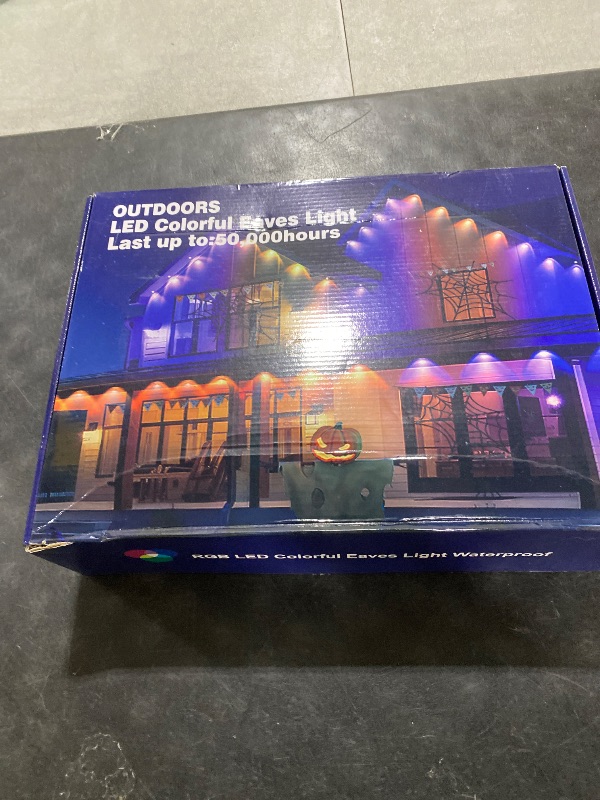 Photo 1 of RGB Permanent Outdoor Lights, 500FT Smart LED Eaves Lights with APP & Remote Control, IP67 Waterproof Outdoor String Lights for Christmas, Halloween,Party, Garden, Patio, House Decor(2 Rolls of 250FT)