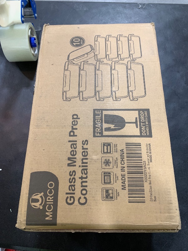 Photo 1 of [10-Pack] Glass Meal Prep Containers with Lids, MCIRCO Food Storage Containers with Snap Locking Lids, Airtight Lunch Containers, Microwave, Oven, Freezer and Dishwasher