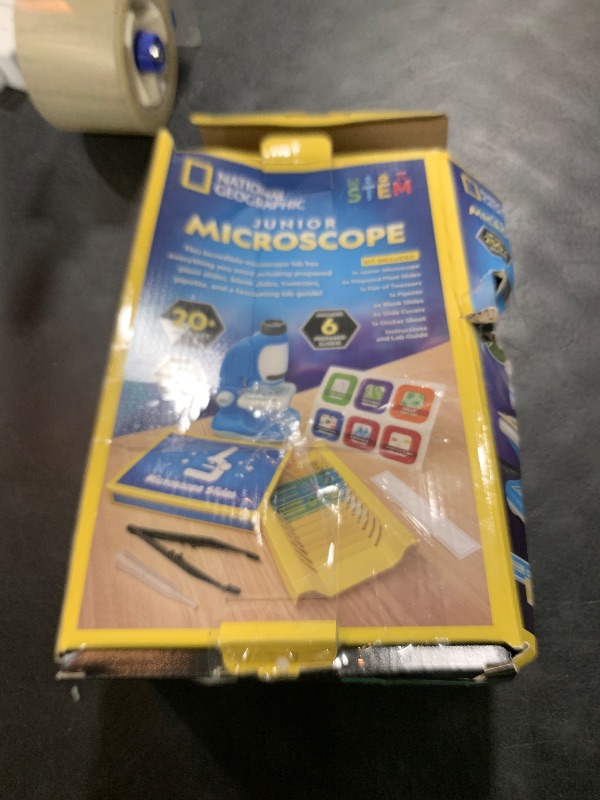Photo 1 of National Geographic Junior Microscope for Kids- Kit Includes Up to 250x Magnification Handheld Mini Attachment, 12 Slides, Lab Guide, Science Toy for Ages 6-12, STEM Project