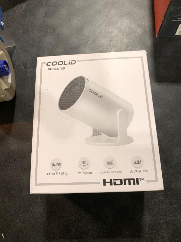 Photo 1 of [Built-in Apps & 2026 Upgraded] Mini Projector Support 4K 1080P Auto Keystone 180° Rotatable with WiFi 6 and Bluetooth 5.4, Projector Portable Compatibile with HDMI/TV Stick/Memory Stick/Laptop-White