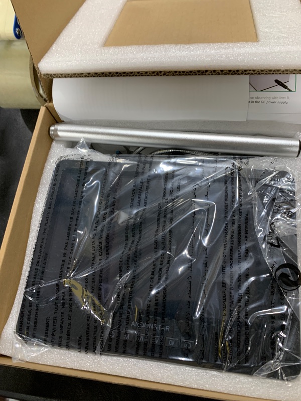 Photo 1 of Andonstar AD249S-M 10.1 Inch HDMI Digital Microscope 2000x for Adults, 3 Lens 2160P UHD Video Record, Soldering Microscope for Electronics Repair, Error Coins, Pro Boom Arm Stand, Windows Compatible