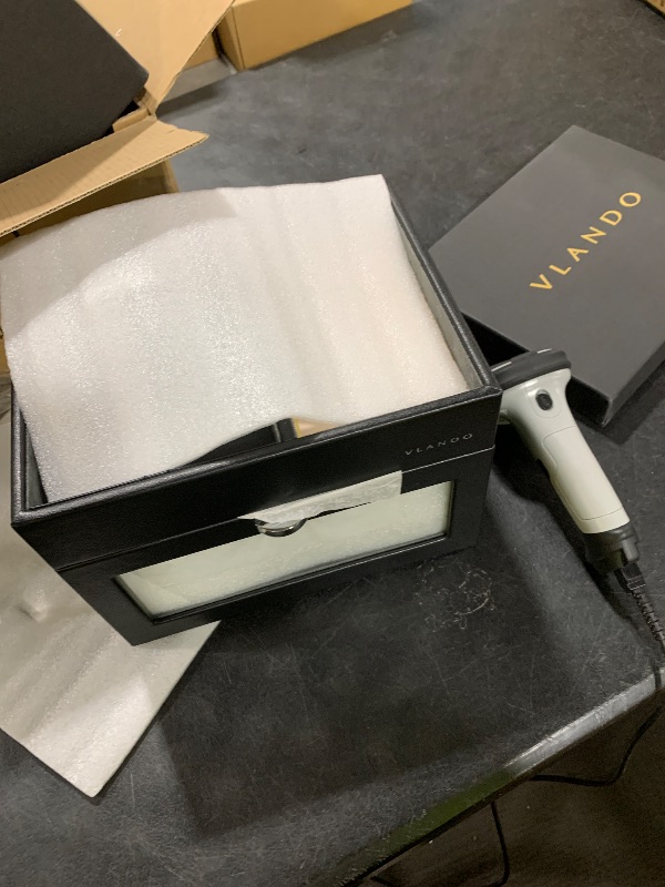 Photo 1 of Vlando Automatic Double Watch Winder for Men - Watch Winder Box with Jewelry Organizer Tray for Father Husband Dad, Japanese Quiet Motor, LED Light, Adjustable Watch Pillows - Black