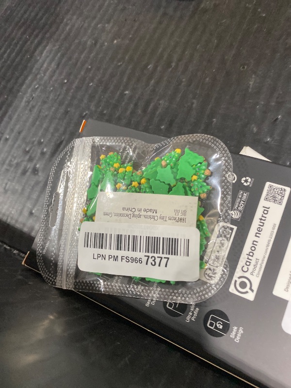 Photo 1 of 100 Pieces Tiny Christmas Tree for Dollhouse Micro Resin Decor for Crafts Mini Things for Fairy Garden Micro Landscaping Decoration, Green