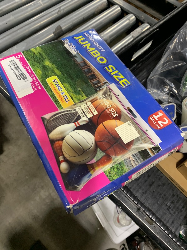 Photo 1 of 10 Gallon Heavy Duty Large Storage Bags with Handle, Big Zip Seal Top Bags, 6 Mil Extra Thick Clear Big Plastic Resealable Zip Poly Bags for Home Moving, Travel, Camping, 20" x 26", Pack 10