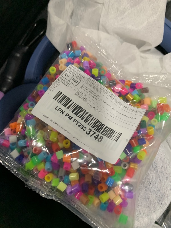 Photo 1 of 1000PCS Fuse Beads, 5mm Hole Beads for DIY Jewelry Making, Pixel Puzzle Craft Bead for Crafters, Designers & Hobbyists, 5MM