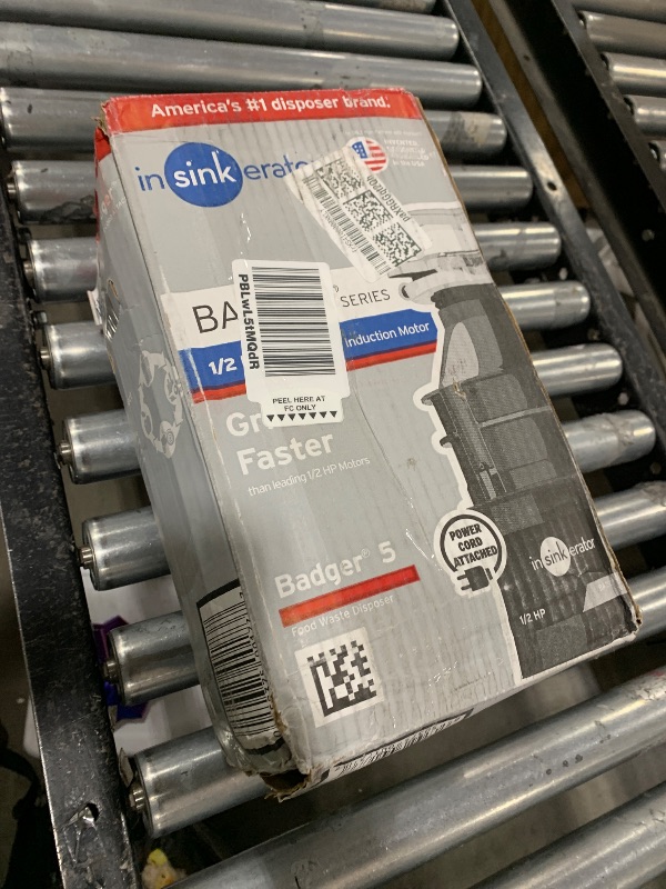 Photo 1 of InSinkErator Badger 5 Garbage Disposal with Power Cord, Standard Series 1/2 HP Continuous Feed Food Waste Disposer, Badger 5 W/C, No Size, Black/Gray