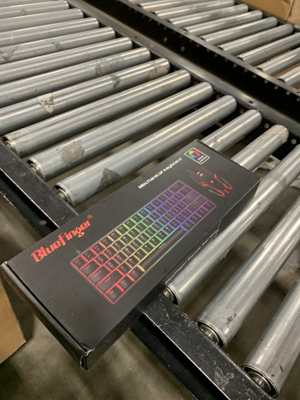 Photo 1 of BlueFinger 60% Mechanical Gaming Keyboard and Mouse Combo - RGB Rainbow Backlit 61 Keys Red Switch Keyboard & 4 DPI LED Gaming Mouse, USB Wired Set for PC Laptop Xbox PS4 PS5