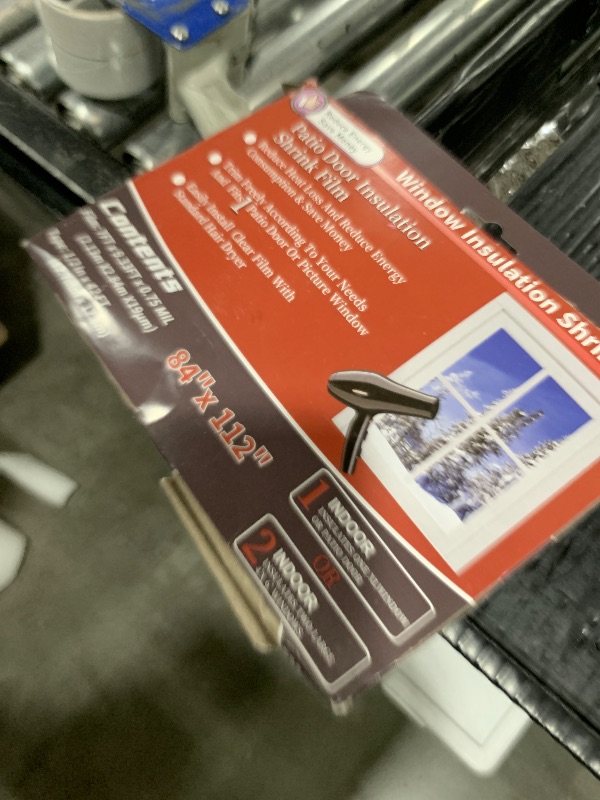 Photo 1 of FonsBleaudy Large Patio Door Shrink Film Window Insulation Kit 84-Inch by 112-Inch?Clear, Keeps Cold Air Out and Warm Air in (1 Pack)