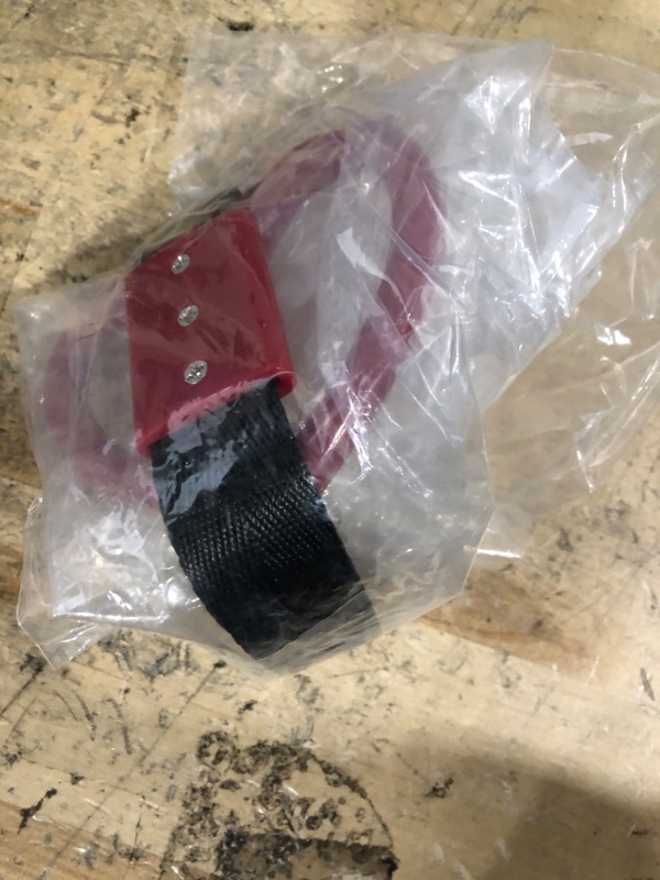 Photo 1 of 2 PCS Broken Heart Shaped Car Handle Straps Hang Ring Rear Bumper Warning Ring Decorative Subway Train Bus Handle Hand Strap Drift for Car (Red)