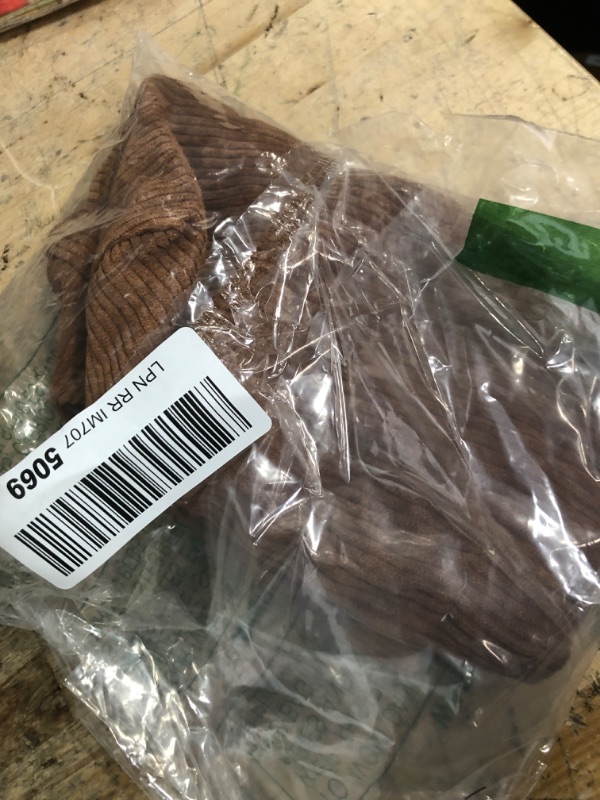 Photo 1 of 1 Pc Brown Small Corduroy Tote Bag 8.3 x 4 x 10.2 inch