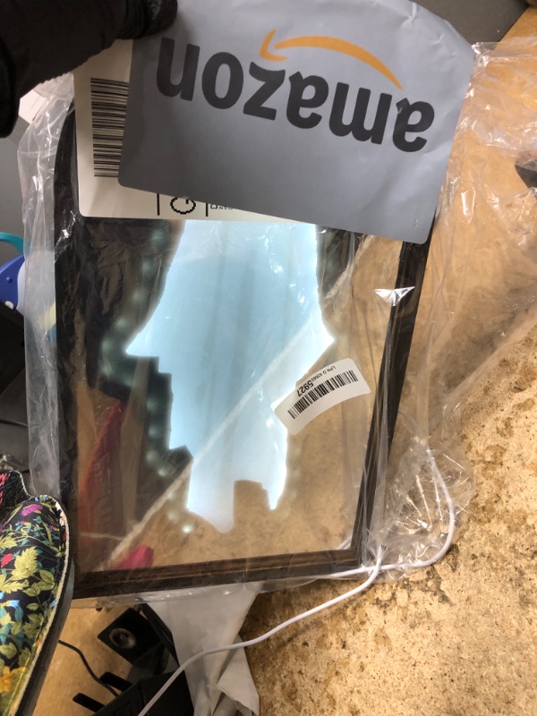 Photo 1 of 2025 Halloween Novelty Ghost Mirror with LED Lights – Scary Holographic Mirror with Haunted Ghost Figure, Halloween Indoor Decoration for Bedroom, Bathroom, Fireplace, DIY Wall Decor