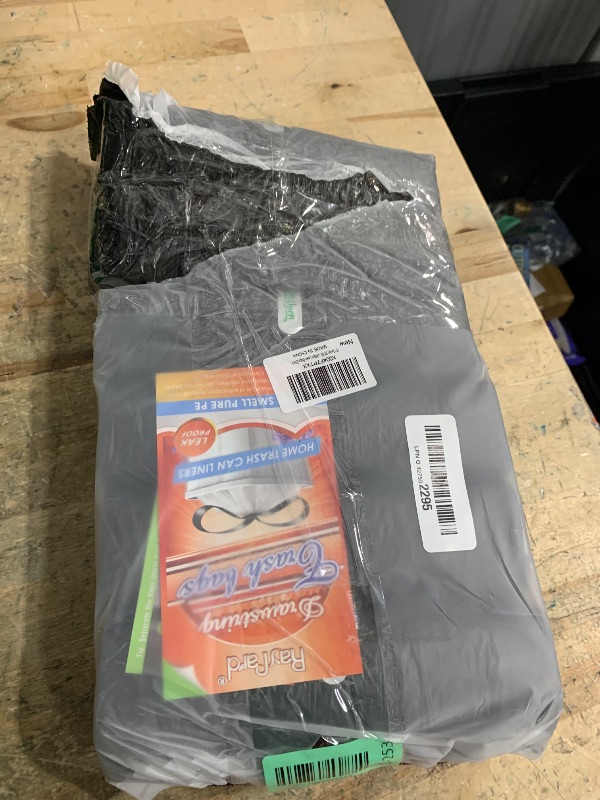 Photo 1 of 10 Gallon (fit 30-35 Liter) 120 Counts Drawstring Trash Bags By RayPard, Medium Large Kitchen Garbage Bags Trash Can Liners for Home, Office, Light Residential Waste Outdoor Lawn Bags, Black