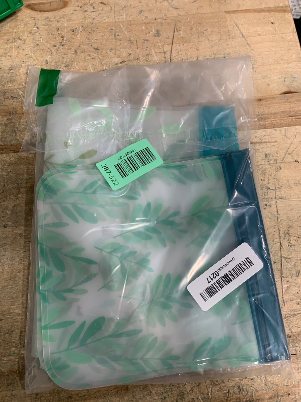 Photo 1 of 10 Pack Dishwasher Safe Reusable PEVA Food Storage Bags, Leak proof Reusable Freezer Bags for Food Storage Home Organization Traval & Make-up BPA FREE for Food Storage Home BPA FREE for Salad Fruit