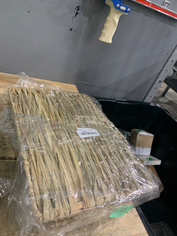 Photo 1 of **MISING 1 ** Hamiledyi 2PCS Large Grass House for Rabbit, Edible Bunny Hut Natural Grass Woven Foldable Pet Play Hideaway Hay Mat Chew Toys for Guinea Pig Hamster Chinchilla 14.5x11.4x10.2 inches