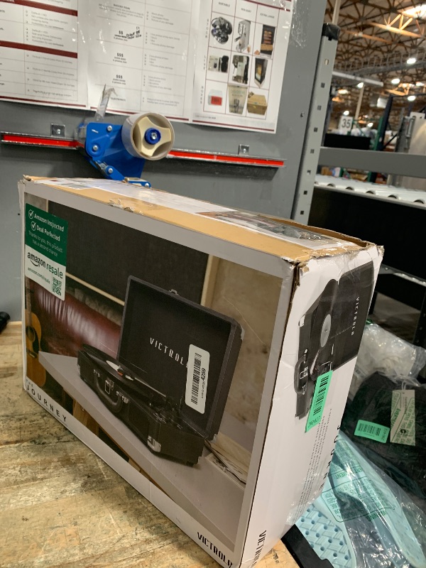 Photo 1 of Victrola Journey Bluetooth Portable Suitcase Record Player – with Built-in Speakers, 3 Speed Vinyl Record Player, RCA Out, Headphone Jack (Black)