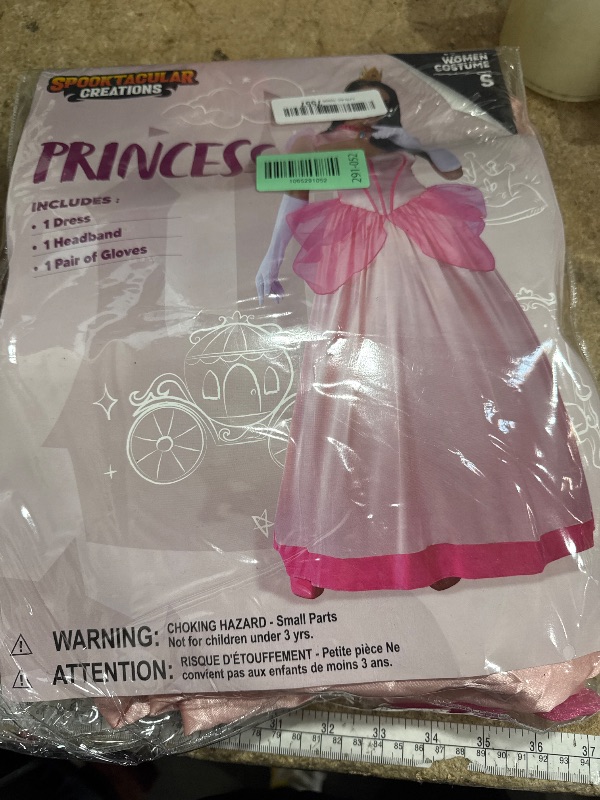 Photo 1 of ***MISSING GLOVES*** Spooktacular Creations Pink Princess Costume Women, Halloween Fairy Tale Princess Dress Fancy Ball Gown Evening Long Dresses Adult With Crown Gloves for Birthday Cosplay Parties-S