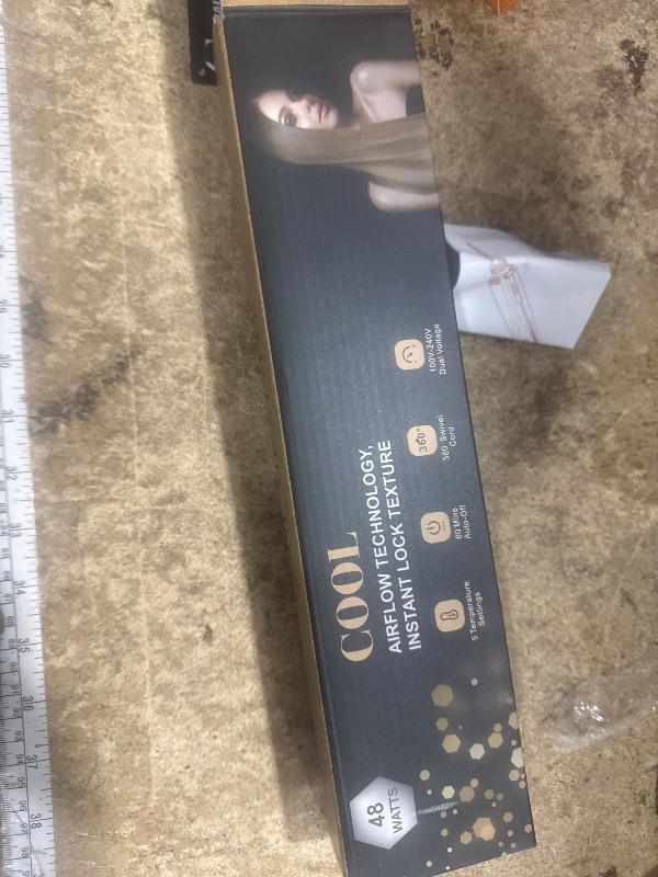 Photo 1 of ***(PARTS ONLY/ MAJOR DAMAGE/ NON FUNCTIONAL)***SKIMI Airflow Styler, Titanium Flat Iron Hair Straightener, Professional Curling Iron with Cooling Air Vents to Lock in Style, 5 Temps & Dual Voltage, Auto Off(Black & Champagne).